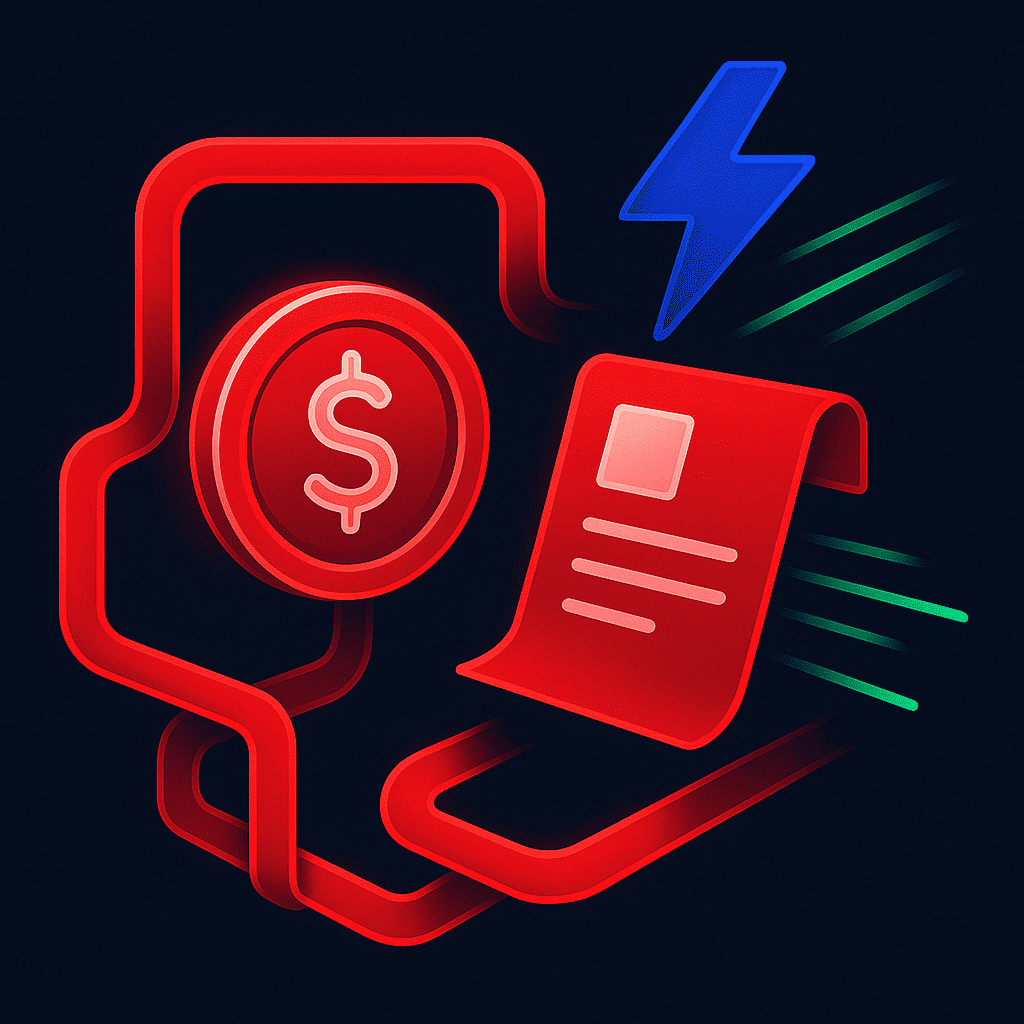 Dashboard showing live payments and events